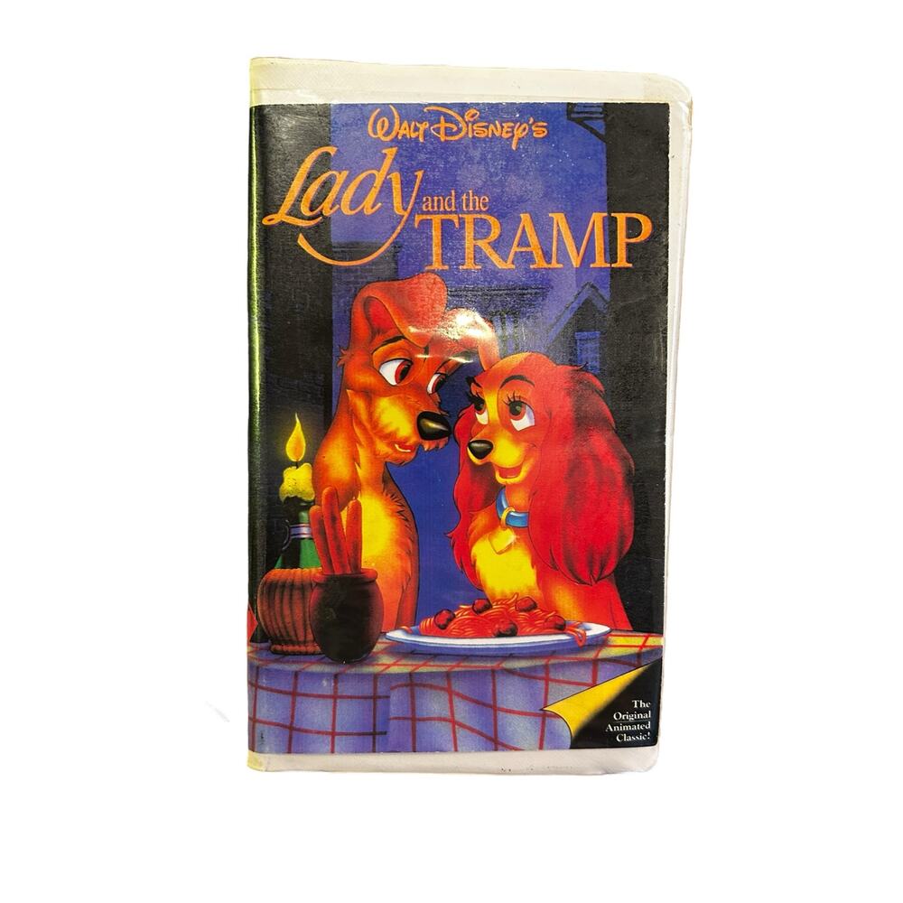 Lady and the Tramp VHS Tape Disney Classic Black Diamond Edition Clamshell Case